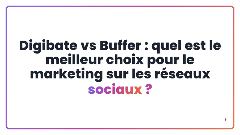 Digibate vs Buffer : quel est le meilleur choix pour le marketing sur les réseaux sociaux ?
